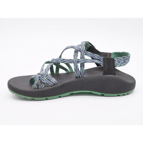 Chaco ZX2 Womens 8 Sandals Strappy Green Toe Ring Sport Slingback Vibram Sole - Picture 5 of 10